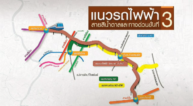 เส้นทางรถไฟฟ้าสายสีน้ำตาล แคราย-ลำสาลี