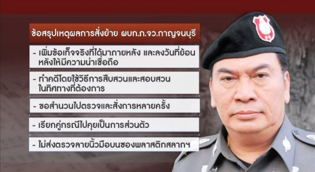 ผบก.ภ.จว.กาญจนบุรี เลื่อนเข้ารายงานตัว ศปก.ตร.