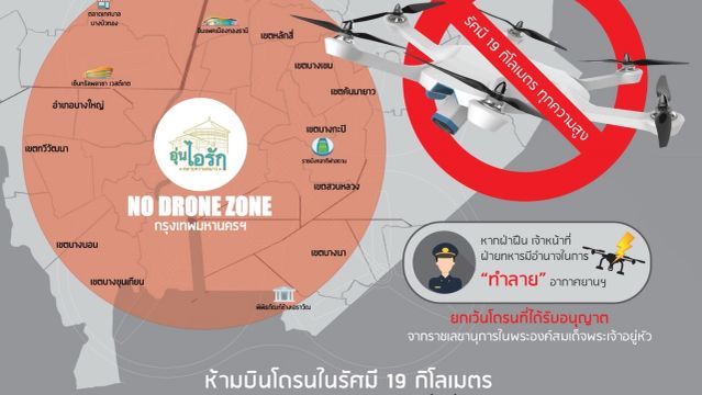 ห้ามบิน “โดรน” ทุกชนิด ระหว่างจัดงาน “อุ่นไอรัก คลายความหนาว”