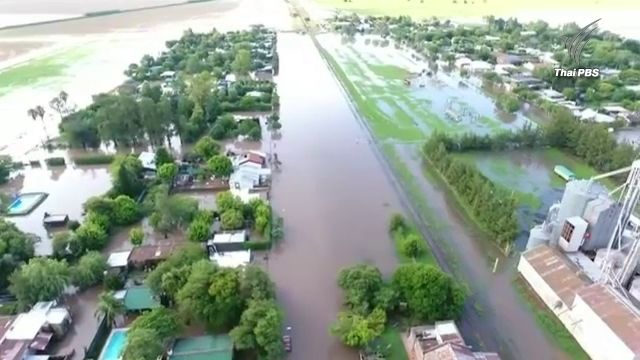 พายุฝนพัดถล่มอาร์เจนตินา ส่งผลน้ำท่วมฉับพลัน-ถนนถูกตัดขาด