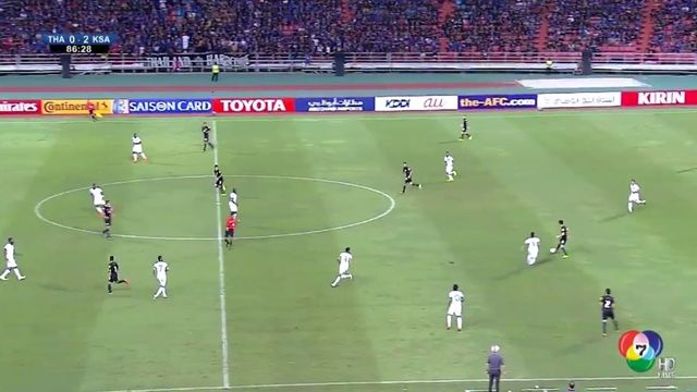 ซาอุดิอาระเบีย บุกชนะ ไทย 3-0 ประตู 