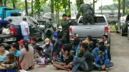 สกัดจับรถขนแรงงานข้ามชาติ จ.กาญจนบุรี