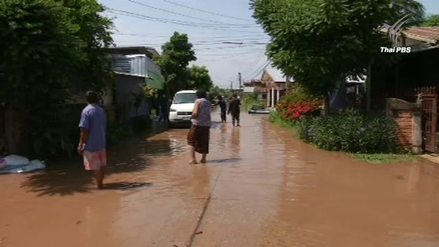 น้ำแม่น้ำเลยล้นตลิ่งไหลท่วมพื้นที่รอบนอก อ.เมืองเลย