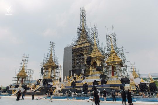การก่อสร้างพระเมรุมาศ คืบหน้ากว่าร้อยละ 95