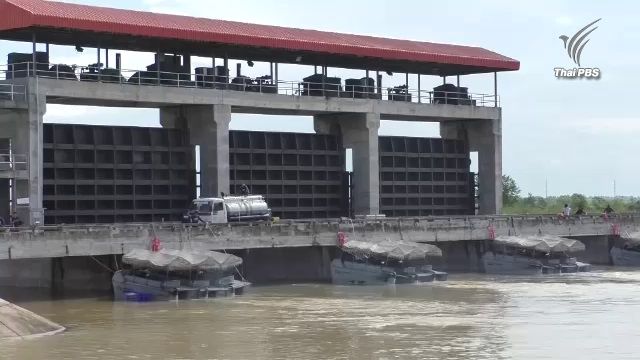 กรมชลฯ เร่งระบายน้ำมูลลงแม่น้ำโขง บรรเทาน้ำท่วมขังชุมชน