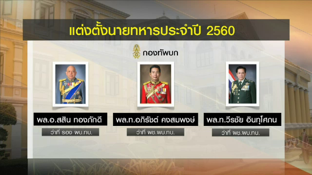 ปรับย้ายทหารปี 60 สอดคล้องสถานการณ์-ยึดเอกภาพกองทัพ