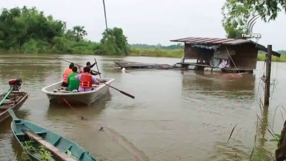 ระดับน้ำสูงทำเรือนแพล่ม จ.นครสวรรค์