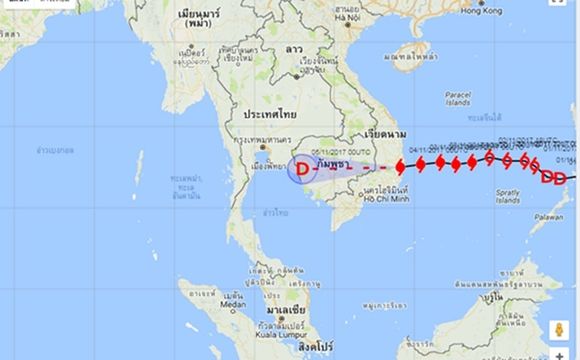 พายุไต้ฝุ่น “ด็อมเร็ย" ขึ้นฝั่งเวียดนาม ส่ออ่อนกำลัง 
