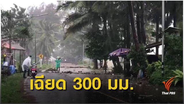 ฝนถล่มภาคใต้ ! สถิติตกหนักสุด อ.สะบ้าย้อย 278 มม.