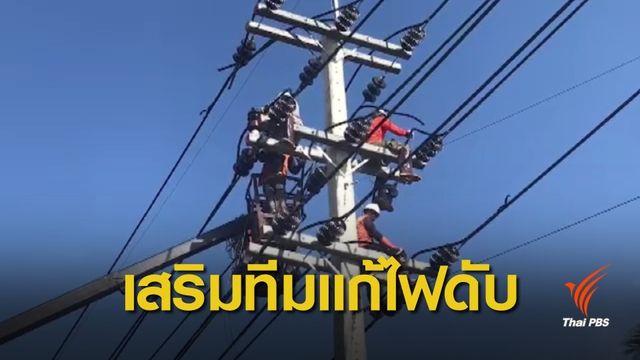 กฟภ.เร่งแก้ปัญหาไฟฟ้าดับ จ.นครศรีฯ หลังต้นไม้ใหญ่ล้มขวางถนน