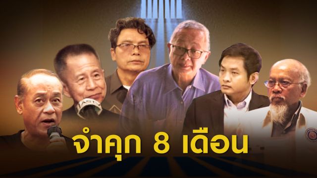คุก 8 เดือน ไม่รอลงอาญา 6 แกนนำพันธมิตรบุกทำเนียบ