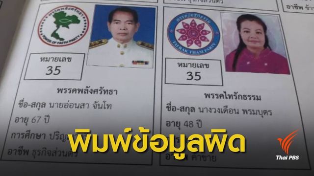 กกต.ศรีสะเกษ ชี้แจงเอกสารแนะนำตัวผู้สมัคร ส.ส.ผิดพลาด 