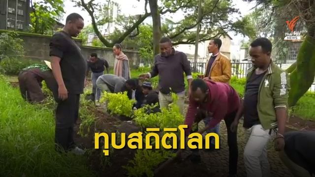 เอธิโอเปียทำลายสถิติโลกปลูกต้นไม้ 350 ล้านต้นใน 1 วัน 