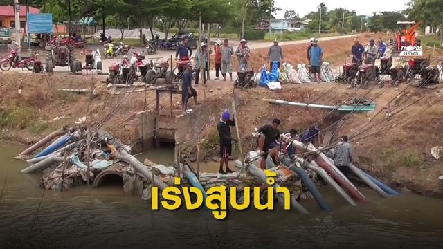 แล้งยังวิกฤตชาวนาแย่งสูบน้ำเข้านา 