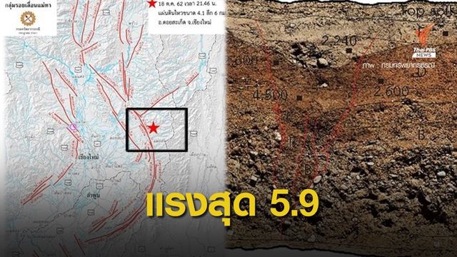 ชี้ "รอยเลื่อยแม่ทา" มีโอกาสไหวถึงระดับ 5 ในรอบ 10 ปี 