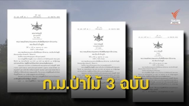 วันแรกบังคับใช้กฎหมายป่าไม้ 3 ฉบับ