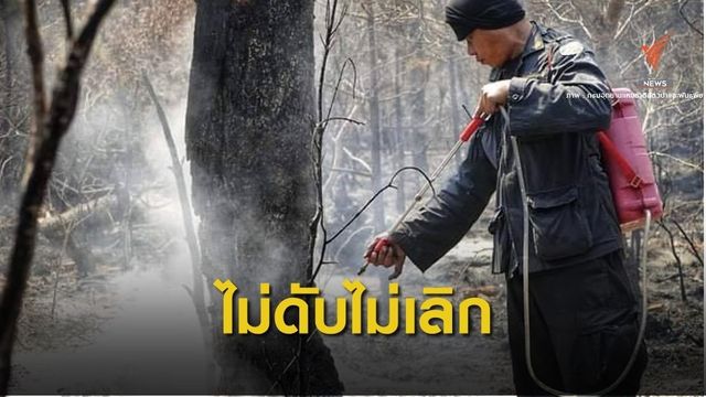 สู้ไฟป่าไม่ถอย! ชื่นชมชุดดับไฟ "ภูกระดึง-นครนายก" ลามหลายจุด 