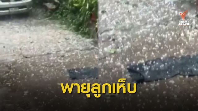พายุฤดูร้อนมาพร้อมลูกเห็บ พัดถล่มหลายอำเภอ จ.หนองบัวลำภู