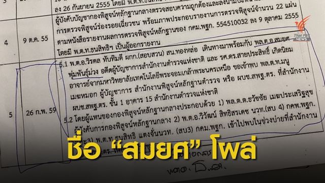 เปิดชื่อ “ผู้บังคับบัญชาฯ” ในเอกสารชี้แจง กมธ.คดีบอส