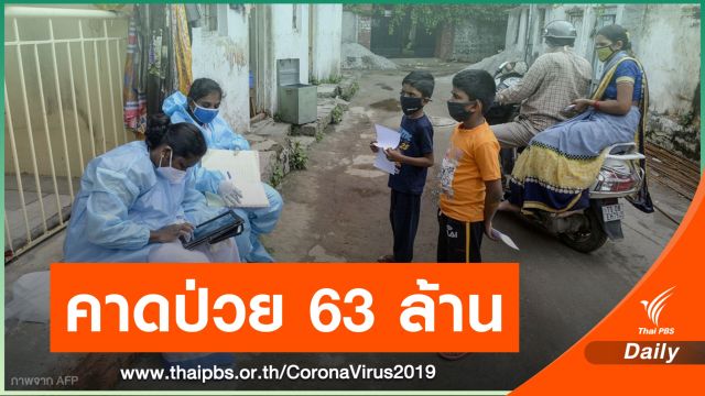 ผลวิจัยชี้ชาวอินเดียอาจติด COVID-19 กว่า 63 ล้านคน