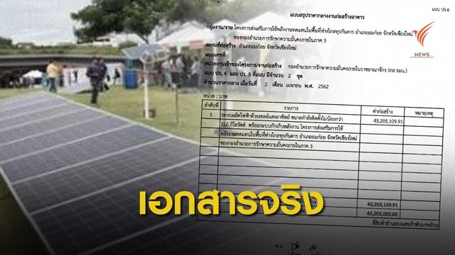 ทำไมแพง! กอ.รมน.แจงโซลาร์เชลล์ 45 ล้านบาท 5 หมู่บ้านอมก๋อย 