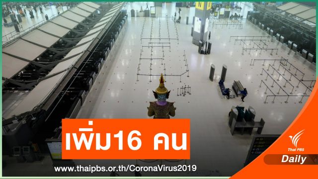 ติดเชื้อ COVID-19 เพิ่ม 16 คน "ไม่แสดงอาการ"