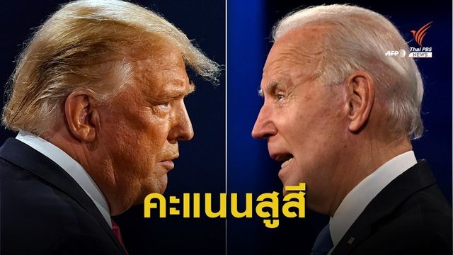 "ทรัมป์-ไบเดน" คะแนนสูสีศึกเลือกตั้งผู้นำสหรัฐฯ 