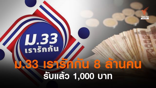 "ม.33 เรารักกัน" โอนแล้ว 1,000 บาท รองวด 2 วันที่ 31 พ.ค.นี้