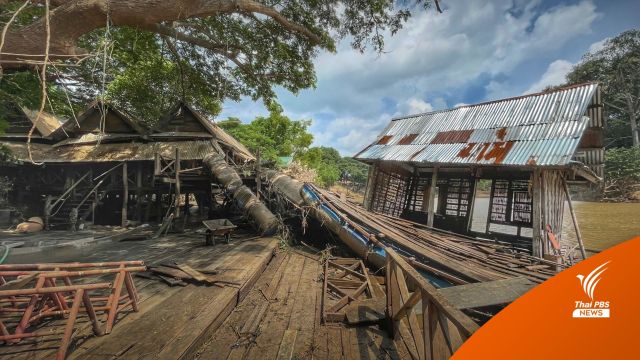 เปิดภาพความเสียหาย "หอวัฒนธรรมพื้นบ้านไทยวน" หลังถูกน้ำท่วมกว่าสัปดาห์