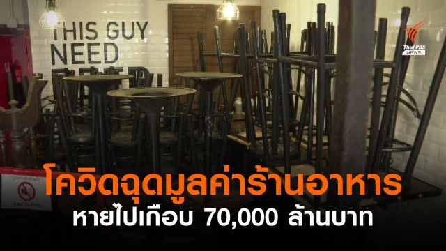 โควิดฉุดมูลค่าร้านอาหารหายไปเกือบ 70,000 ล้านบาท 