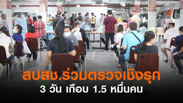สปสช.ร่วมตรวจโควิดเชิงรุก 3 วัน เกือบ 1.5 หมื่นคน 