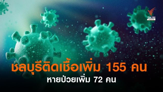 ชลบุรีติดเชื้อเพิ่ม 155 คน หายป่วยเพิ่ม 72 คน  