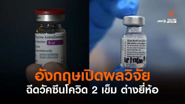 อังกฤษเปิดผลวิจัยกลุ่มอาสาสมัครฉีดวัคซีน 2 เข็ม ต่างยี่ห้อได้ผลดี