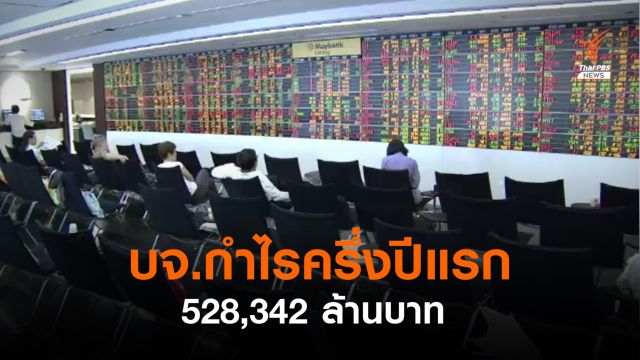 ตลท.เผยครึ่งแรกปี 64 บจ.ไทยกำไรสุทธิ 528,342 ล้านบาท