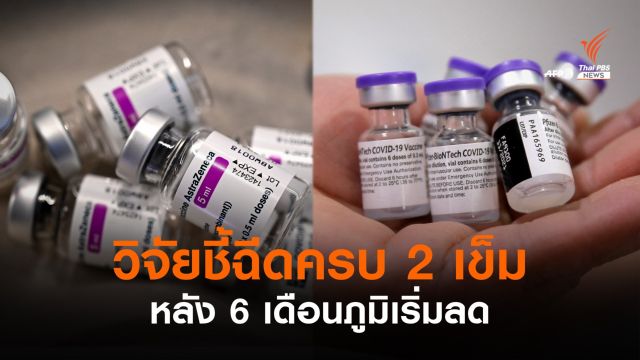 วิจัยชี้ภูมิคุ้มกันจากไฟเซอร์-แอสตราฯ ลดหลังฉีดครบโดส 6 เดือน