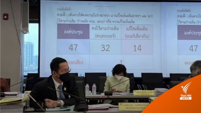 กมธ.โหวตบัตรเลือกตั้ง ส.ส. 2 ใบใช้คนละเบอร์