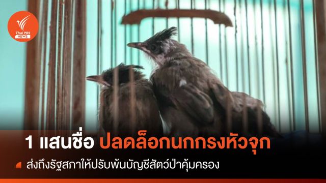 ส่ง 1 แสนชื่อปลดล็อก "นกกรงหัวจุก" พ้นบัญชีสัตว์ป่า