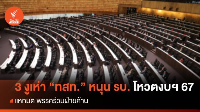 3 งูเห่า "ไทยสร้างไทย" หนุน ฝั่งรัฐบาล ผ่านงบฯ ปี 67 