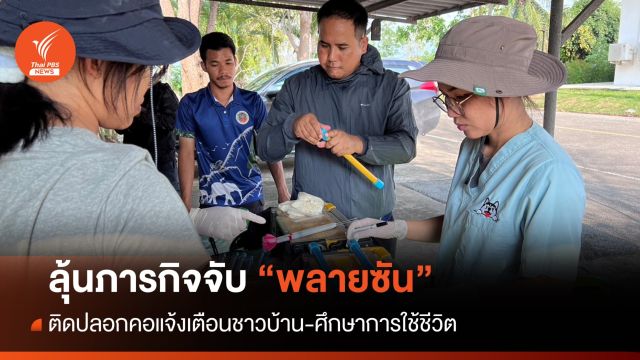 ลุ้นภารกิจจับ "พลายซัน" ติดปลอกคอแจ้งเตือนชาวบ้าน-ศึกษาการใช้ชีวิต
