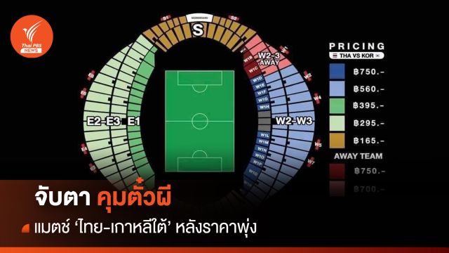 จับตา คุมตั๋วผี ฟุตบอล "ไทย-เกาหลีใต้" หลังราคาพุ่ง