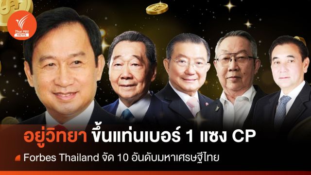 Forbes จัดอันดับ 10 มหาเศรษฐีไทย 2567 พบมั่งคั่งลดลง 12%