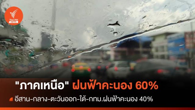 สภาพอากาศวันนี้ "ภาคเหนือ" ฝนฟ้าคะนอง 60%