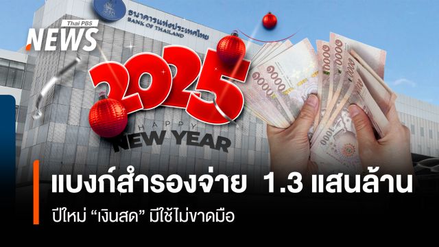 เงินสดไม่ขาดแน่ แบงก์รัฐ-พาณิชย์ สำรองรับปีใหม่กว่า 1.3 แสนล้าน