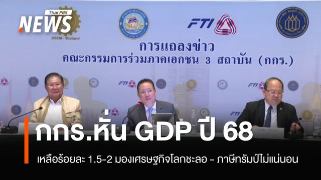 กกร.หั่น GDP ปี 68 เหลือร้อยละ 1.5-2  