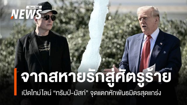 เปิดไทม์ไลน์ "ทรัมป์-มัสก์" จุดแตกหักพันธมิตรสุดแกร่ง