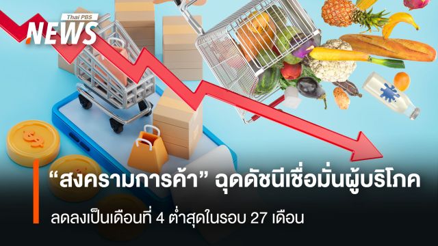 “สงครามการค้า” ฉุดดัชนีเชื่อมั่นผู้บริโภค ลดลงเป็นเดือนที่ 4 ต่ำสุดในรอบ 27 เดือน