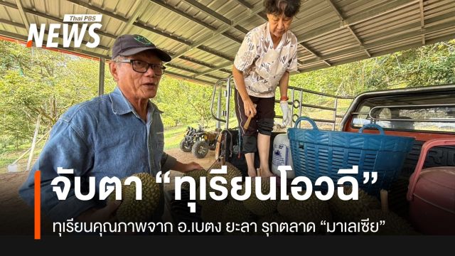 "โอวฉี" ทุเรียนพันธุ์ดีจาก อ.เบตง จ.ยะลา บุกตลาดมาเลเซีย สร้างตลาดใหม่แทนจีน