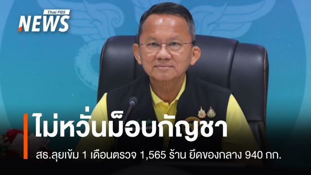 สมศักดิ์ไม่หวั่นม็อบกัญชา 1 เดือนตรวจ 1,565 ร้าน ยึดของกลาง 940 กก.