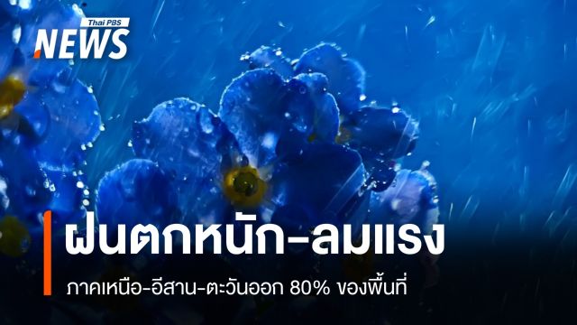 สภาพอากาศวันนี้ เหนือ-อีสาน-ตะวันออก ฝนตกหนัก-ลมแรง 80% พื้นที่