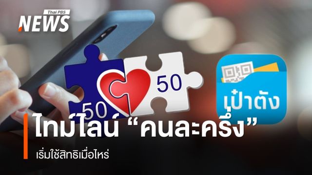 กางไทม์ไลน์ "คนละครึ่ง" เริ่มใช้สิทธิเมื่อไหร่ เช็กวิธีลงทะเบียน